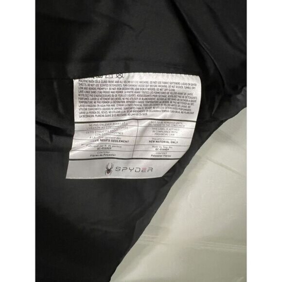 Spyder Mens Size LargePolar Gray  Puffy Winter jacket With‎ Hood - Picture 5 of 7